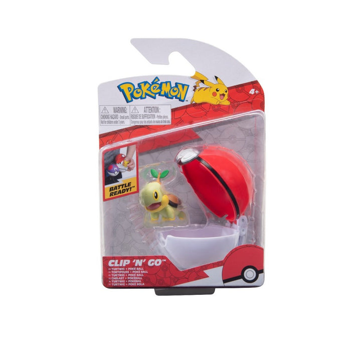 Figurina Clip 'N' Go Pokemon Turtwig & Poke Ball - Red Goblin