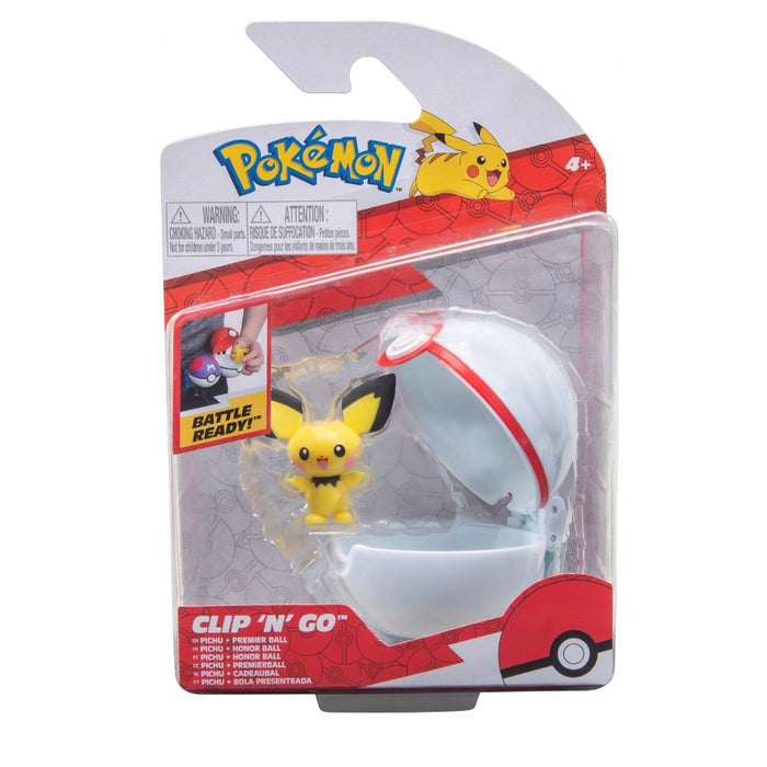 Figurina Clip 'N' Go Pokemon Pichu & Premier Ball - Red Goblin