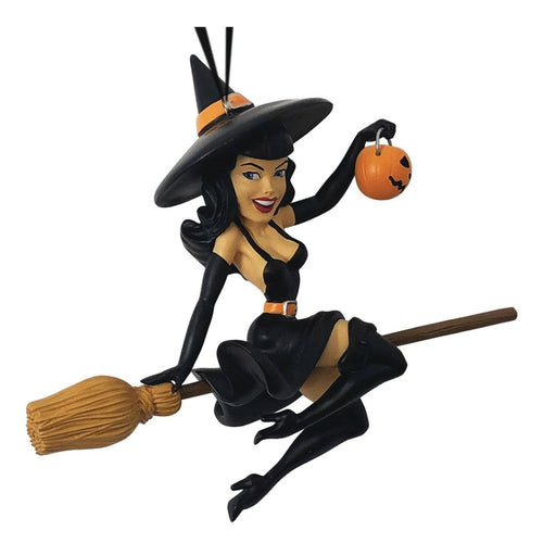 Ornament Bettie Page Midnight Ride Witch - Red Goblin