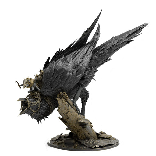 Miniatura Elemental Beacon - Mounted Raven with Mouse - Red Goblin