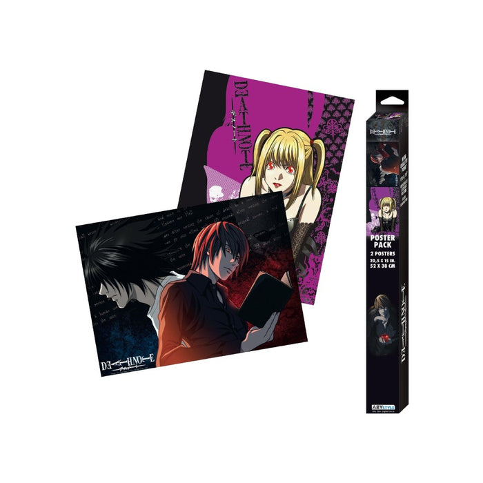 Set 2 Postere Death Note - Chibi - L vs Light & Misa (52x38) - Red Goblin