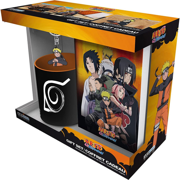 Set Cadou Naruto Shippuden - Cana 320ml + Breloc PVC + Notebook Naruto - Red Goblin