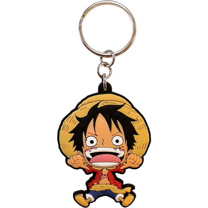 Set Cadou One Piece - Cana 320ml + Breloc PVC + Notebook Wanted Luffy - Red Goblin