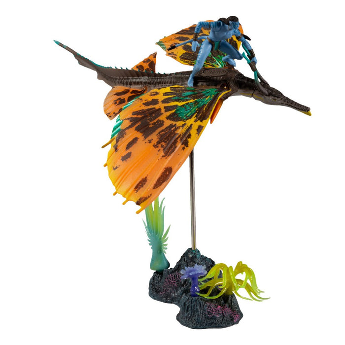 Figurina Articulata Avatar The Way of Water Deluxe Large Jake Sully & Skimwing - Red Goblin