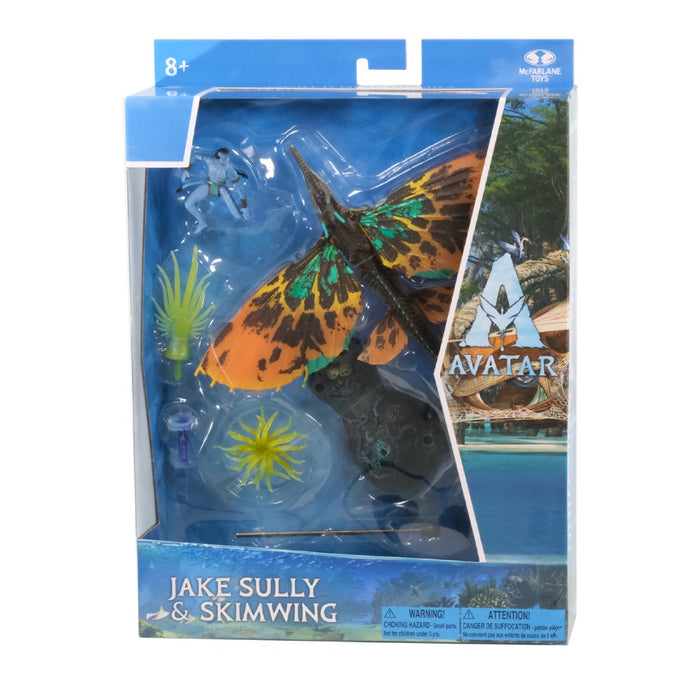 Figurina Articulata Avatar The Way of Water Deluxe Large Jake Sully & Skimwing - Red Goblin