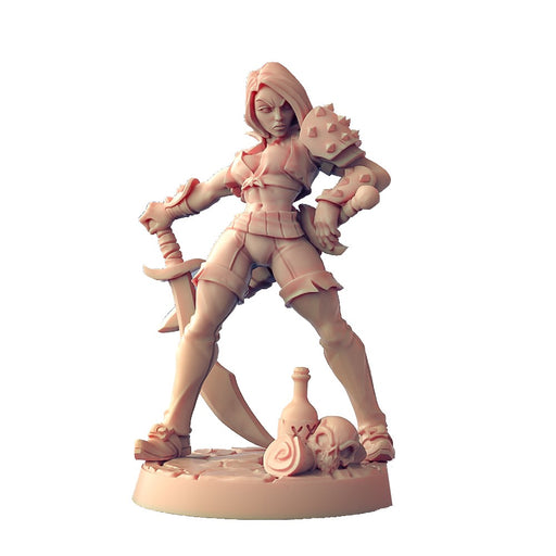 Miniatura Nepictata Elemental Beacon - Aline the Bold with Sword - Red Goblin