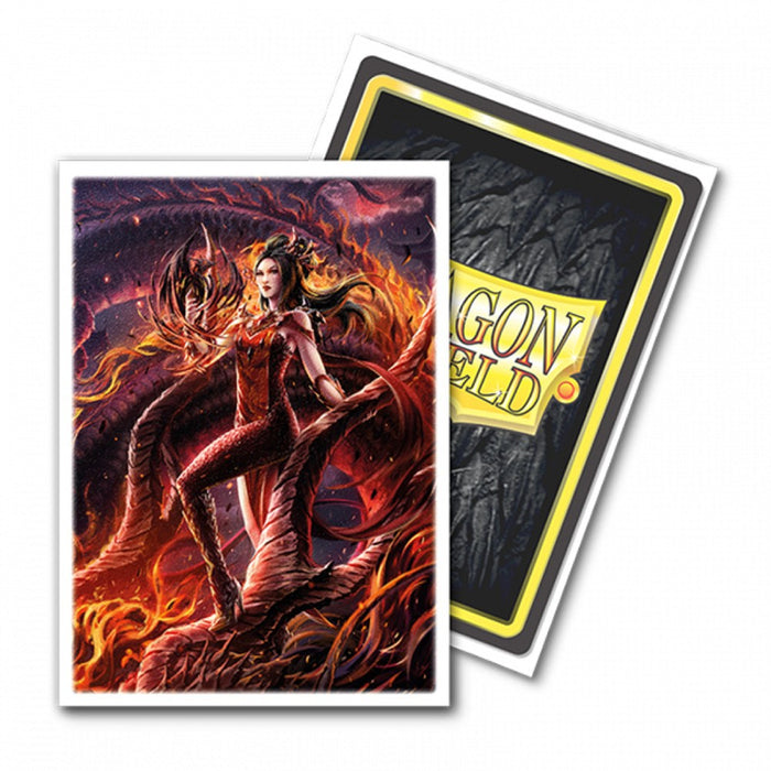 Sleeve-uri Dragon Shield Flesh and Blood Uprising - Matte Art Sleeves Dromai (100 Bucati) - Red Goblin