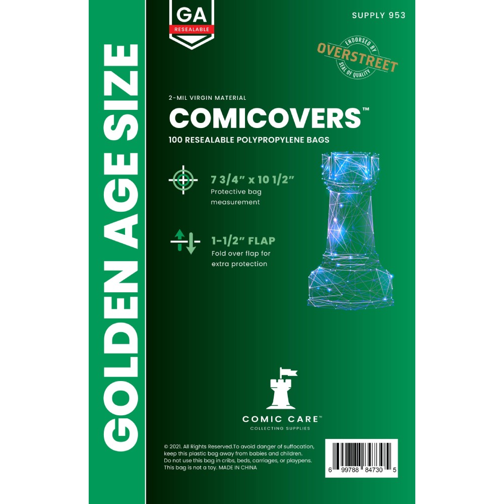 Comicare Golden PP Resealable Bags (Pack of 100) ━ Red Goblin