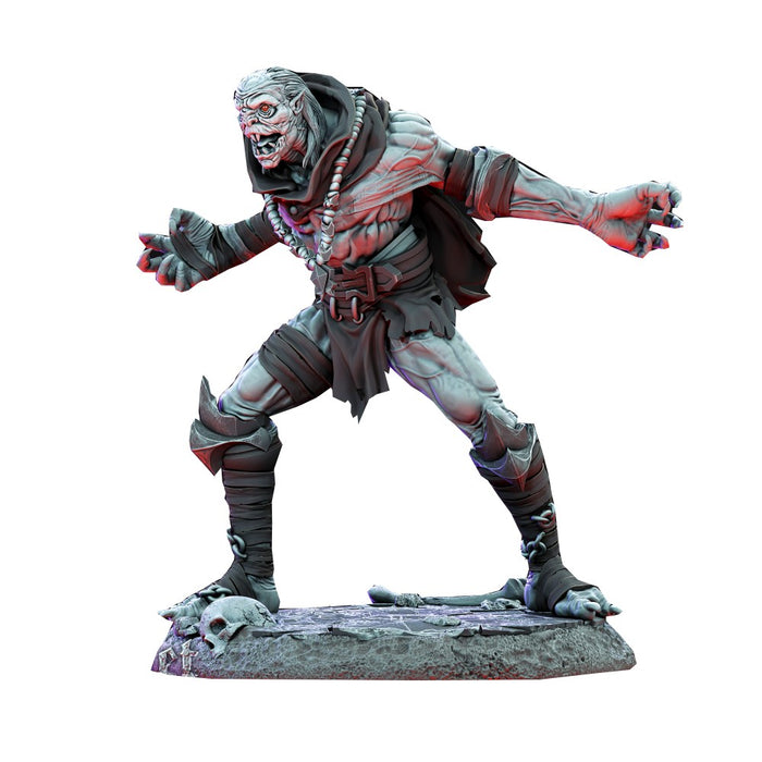 Miniatura Nepictata Elemental Beacon - Awakened Ghoul Pose 2 - Red Goblin