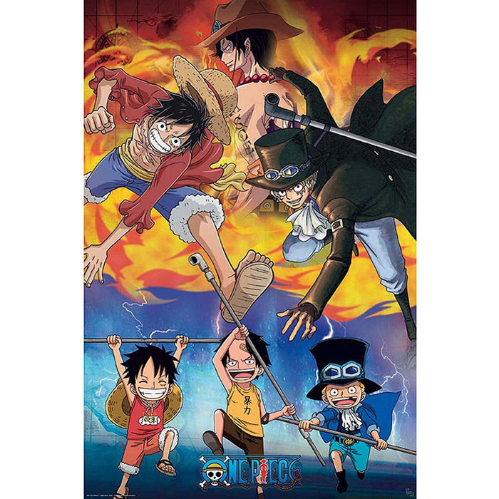 Poster One Piece - Ace Sabo Luffy (91.5x61) - Red Goblin