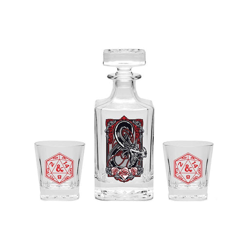 Set Dungeons & Dragons - Decantor + 2 Pahare Logo - Red Goblin
