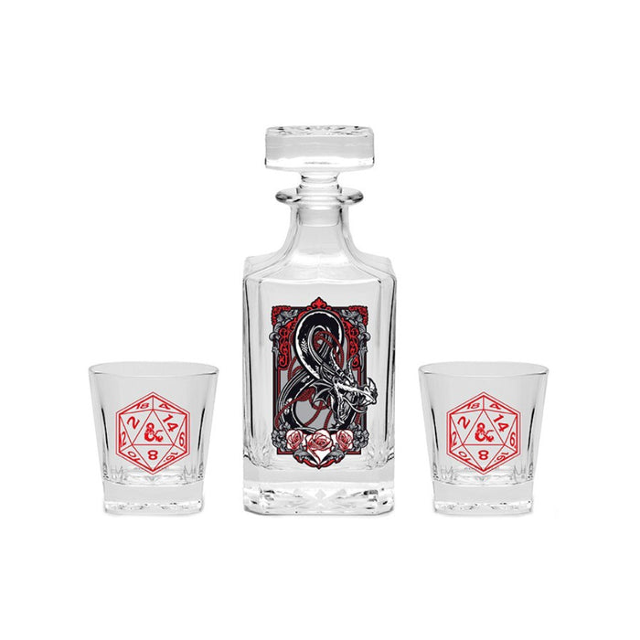 Set Dungeons & Dragons - Decantor + 2 Pahare Logo - Red Goblin