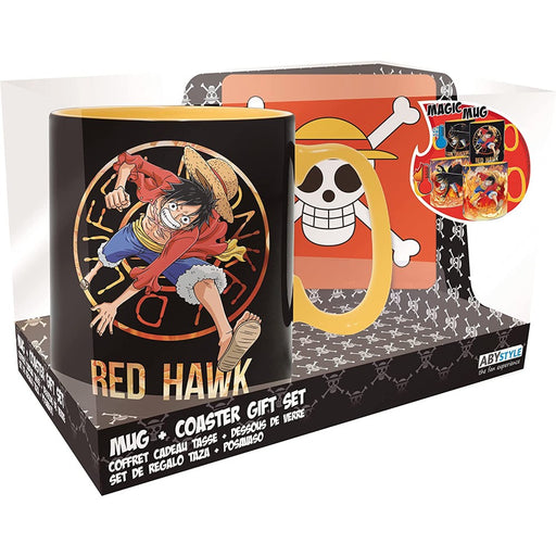 Set Cadou One Piece - Cana Heat Change 460ml + Coaster - Red Goblin