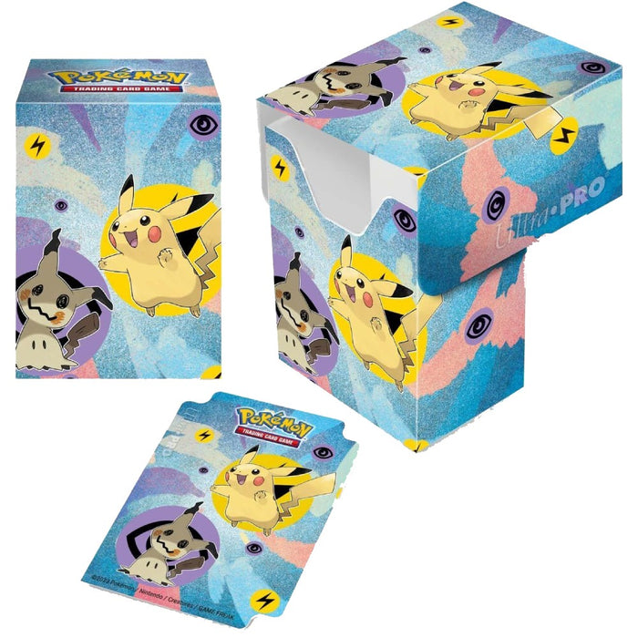 UP - Pikachu & Mimikyu Full View Deck Box for Pokemon - Red Goblin