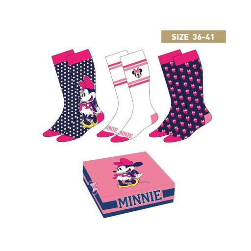 Set Sosete Disney 3-Pack Minnie Mouse 36-41 - Red Goblin