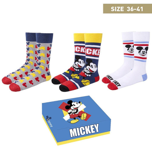 Set Sosete Disney 3-Pack Mickey Mouse 36-41 - Red Goblin
