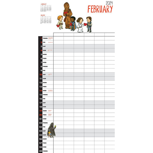 Calendar de Perete Darth Vader & Family 2024 - Red Goblin