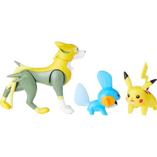 Set 3 Mini Figurine Articulate Pokemon - Mudkip & Pikachu & Boltund - Red Goblin