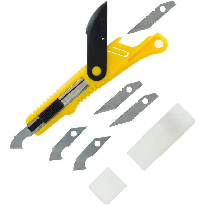 Plastic Cutter Scriber Tool & 5 Blades - Red Goblin