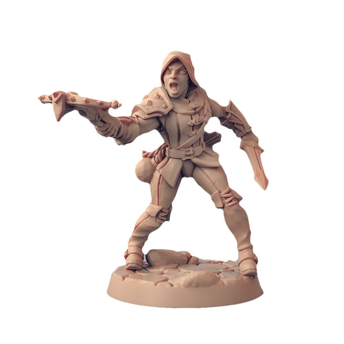Miniatura Nepictata Elemental Beacon - Adept Thief F (with hood) - Red Goblin