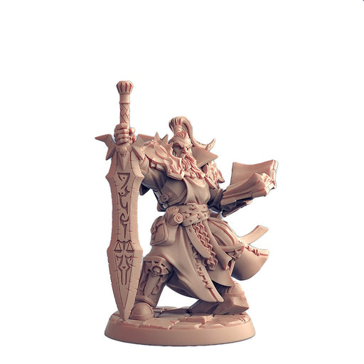 Miniatura Nepictata Elemental Beacon - Lord Commander Casymir (w/o banner) - Red Goblin