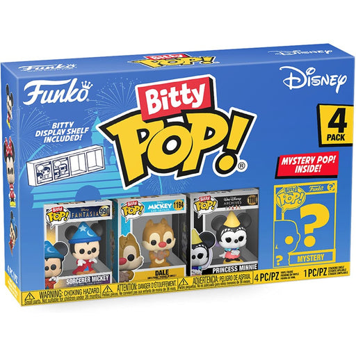 Set 4 Mini Figurine Bitty POP Disney - Sorcerer Mickey - Red Goblin