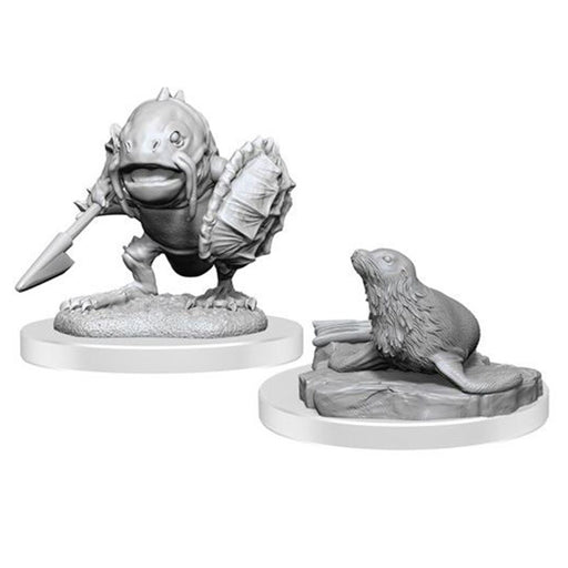 Miniaturi Nepictate D&D Nolzur's - Locathah & Seal - Red Goblin