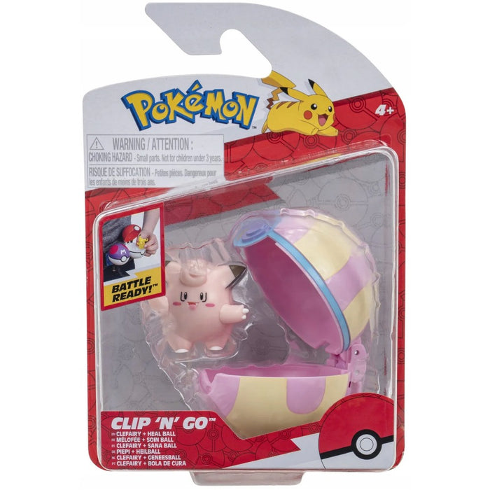 Figurina Pokemon - Clip N Go Clefairy & Heal Ball - Red Goblin