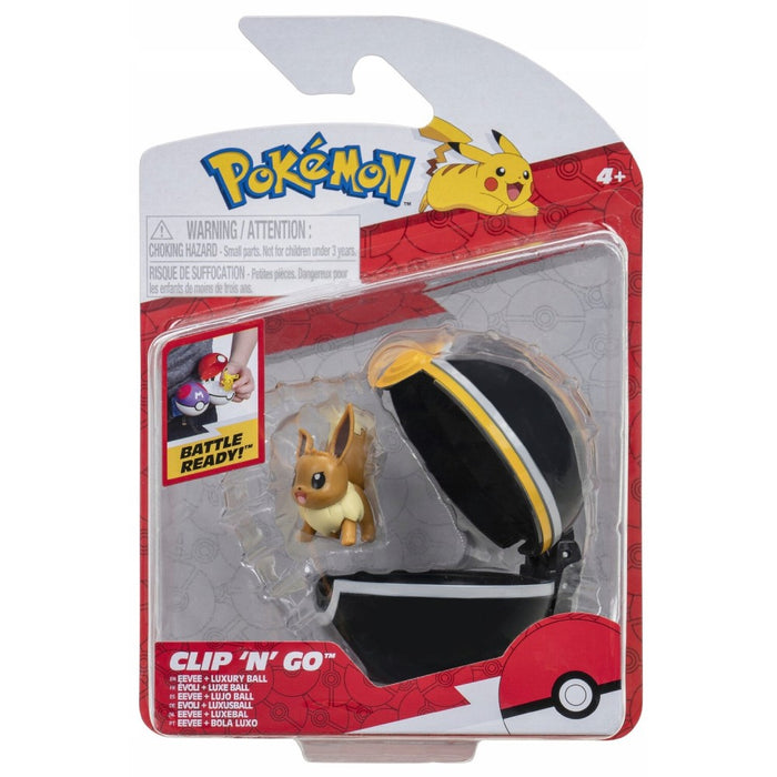 Figurina Pokemon - Clip N Go Eevee 03 & Luxury Ball - Red Goblin