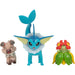 Set 3 Mini Figurine Articulate Pokemon - Rockruff, Bellossom, Vaporeon - Red Goblin