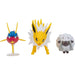 Set 3 Mini Figurine Articulate Pokemon - Wooloo, Carvanha, Jolteon - Red Goblin