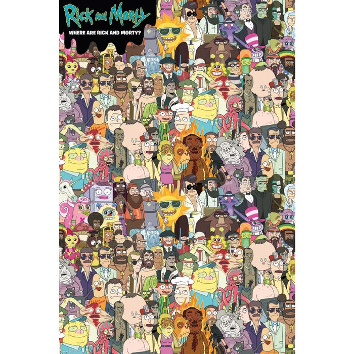 Poster Maxi Rick and Morty - 91.5x61 - Where's Rick - Red Goblin