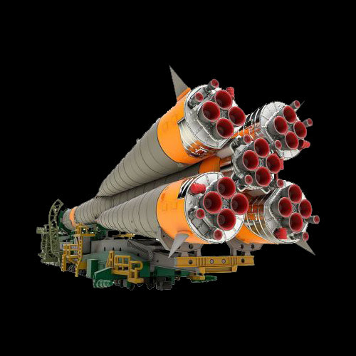 Figurina: Soyuz Rocket & Transport Train Plastic Model Kit - Red Goblin