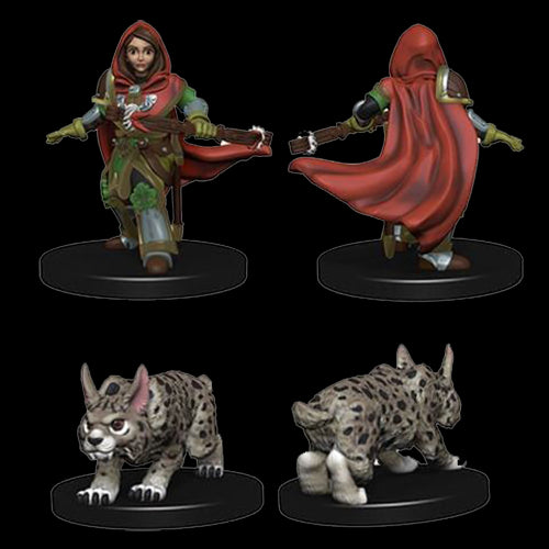 D&D Wardlings: Girl Ranger and Lynx - Red Goblin