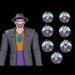 Figurina: Batman Animated Joker Expressions Pack - Red Goblin