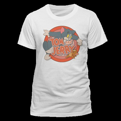 Tricou: Tom And Jerry - Retro Logo - Red Goblin
