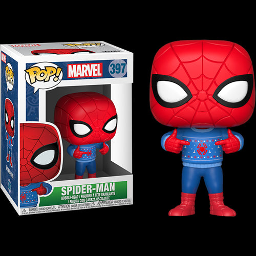Funko Pop: Marvel: Holiday Spider-Man w/ Ugly Sweater - Red Goblin