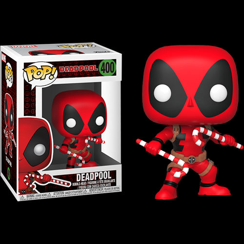Funko Pop: Marvel: Holiday Deadpool w/ Candy Canes - Red Goblin
