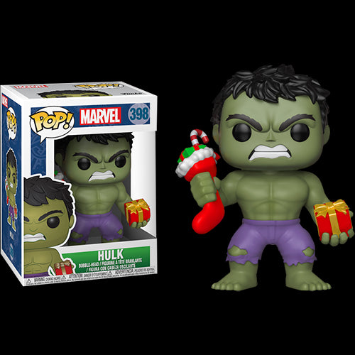Funko Pop: Funko Pop: Marvel: Holiday Hulk w/ Stocking & Plush Ragnarok - Casual Hulk - Red Goblin