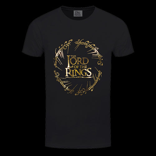 Tricou Lord Of The Rings - Gold Foil Logo - Red Goblin
