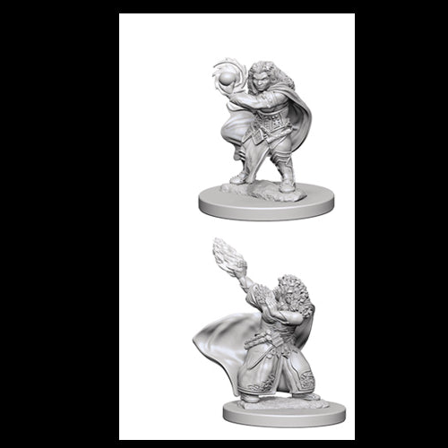 D&D Unpainted Miniatures: Dwarf Female Wizard - Red Goblin