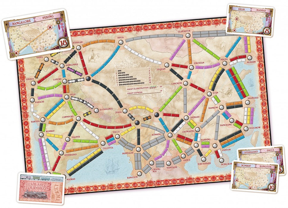Ticket to Ride Map Collection: Volume 2 – India & Switzerland - Red Goblin
