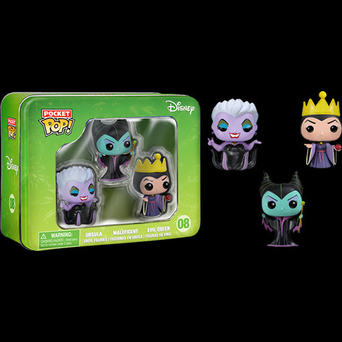 Funko Pop: Disney - Cutie Mini 3-Pack Maleficent, Evil Queen, Ursula - Red Goblin