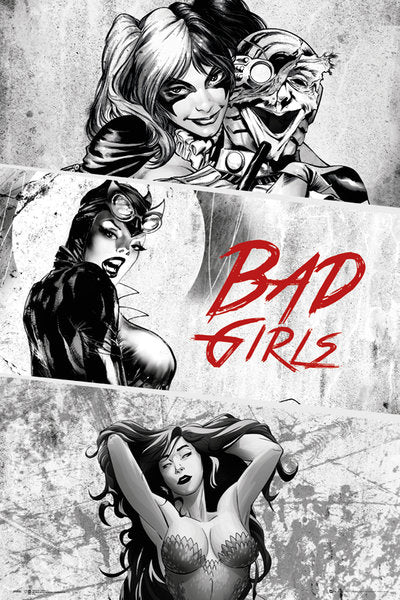 Poster Badgirls Black & White - Red Goblin