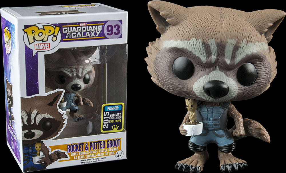 Funko Pop: Guardians of the Galaxy - Rocket and Potted Groot - Red Goblin