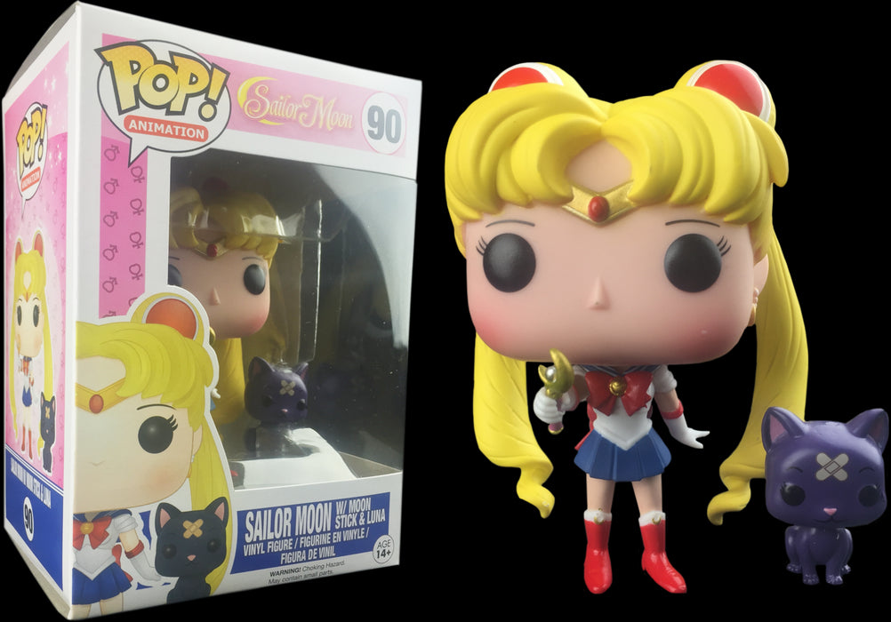 Funko Pop: Sailor Moon - Sailor Moon (cu baghetă) & Luna - Red Goblin