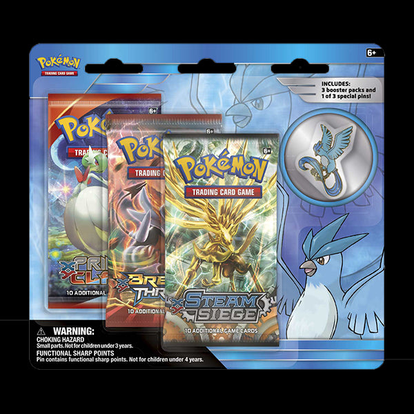 Pokemon Trading Card Game: Articuno Pin 3-Pack - Red Goblin