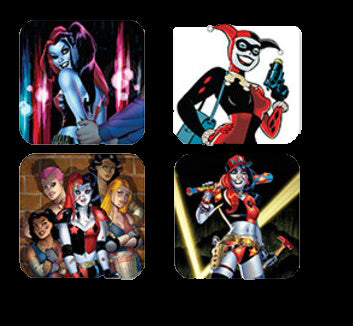 DC Comics: Set suport pahare Harley Quinn - Red Goblin