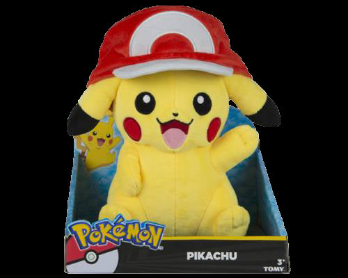 Pokemon: Figurina de plus - Pikachu With Ash Hat - Red Goblin