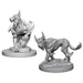D&D Unpainted Miniatures: Blink Dogs - Red Goblin